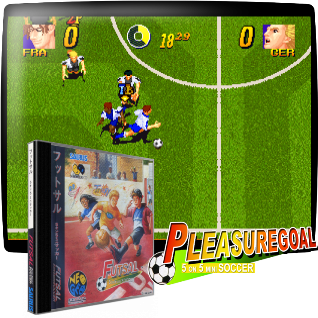 Video game screenshot for Pleasure Goal : 5 On 5 Mini Soccer - Elige entre 16 equipos e intenta ganar el último campeonato del mundo de fútbol sala. Dos diferentes modos de juego te darán más diversión en este juego de futbol lleno de acción. Juega contra la consola o un cara a cara para determinar quién es el verdadero campeón de fútbol sala.