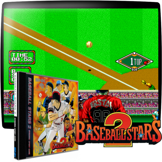 Video game screenshot for Baseball Stars 2 - Esta continuación de Baseball Stars Professional presenta un béisbol de estilo arcade de ritmo rápido con seis equipos ficticios, cada uno con sus propias fortalezas y debilidades. Hay dos dificultades de juego: Principiante, que automáticamente lanza la pelota para el jugador mientras que Excitante hace que el jugador haga el campo manualmente. Además, hay dos modos de juego principales en los que en el modo de un solo jugador el jugador competirá en un torneo de quince equipos o se enfrentará a un amigo en el modo multijugador.